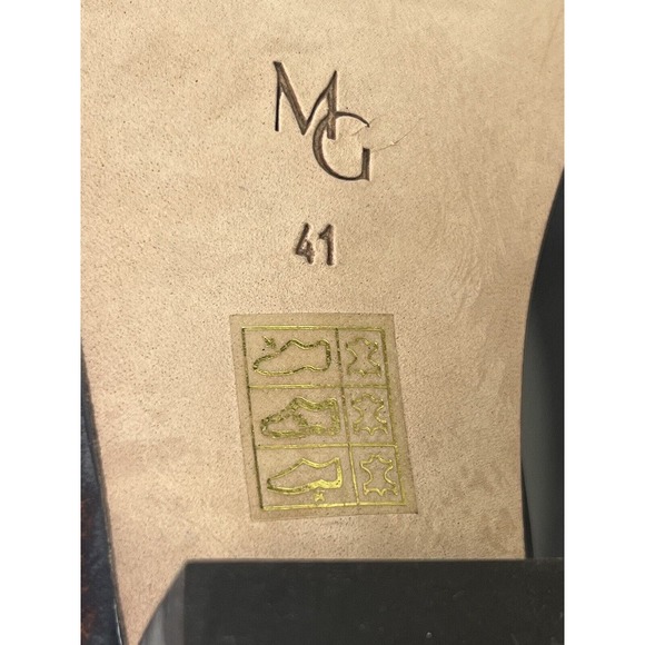 M.Gemi Scuola Loafer Brown Patina Leather Buckle Square Toe Low Heel Women's 41 - Picture 10 of 16